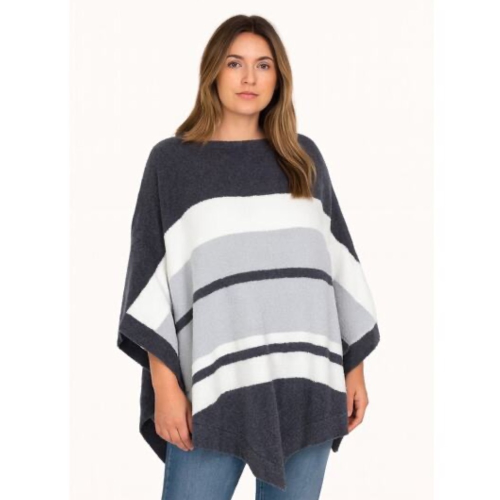 NWT Barefoot Dreams Plus CozyChic Ultra Lite Ocean Breeze Poncho